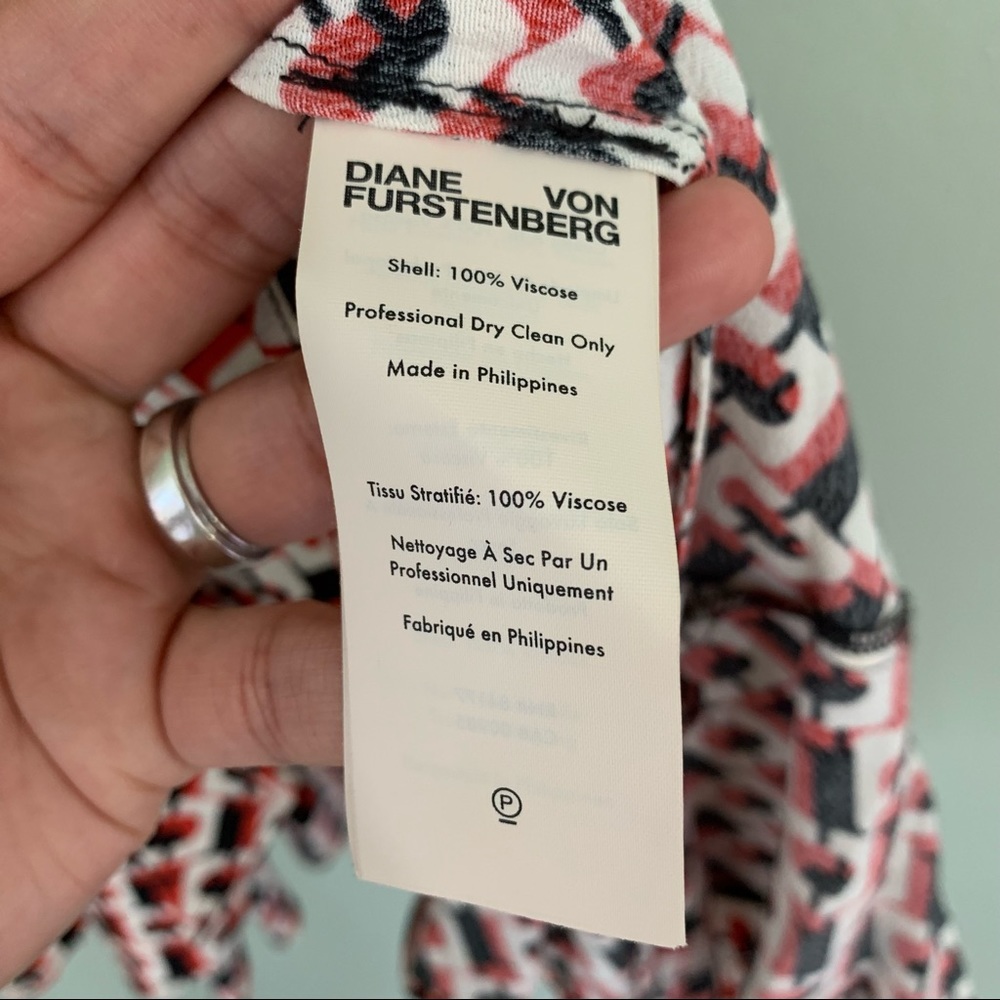 Diane Von Furstenberg Emilia Crepe Mini Wrap Dress - Picture 10 of 10